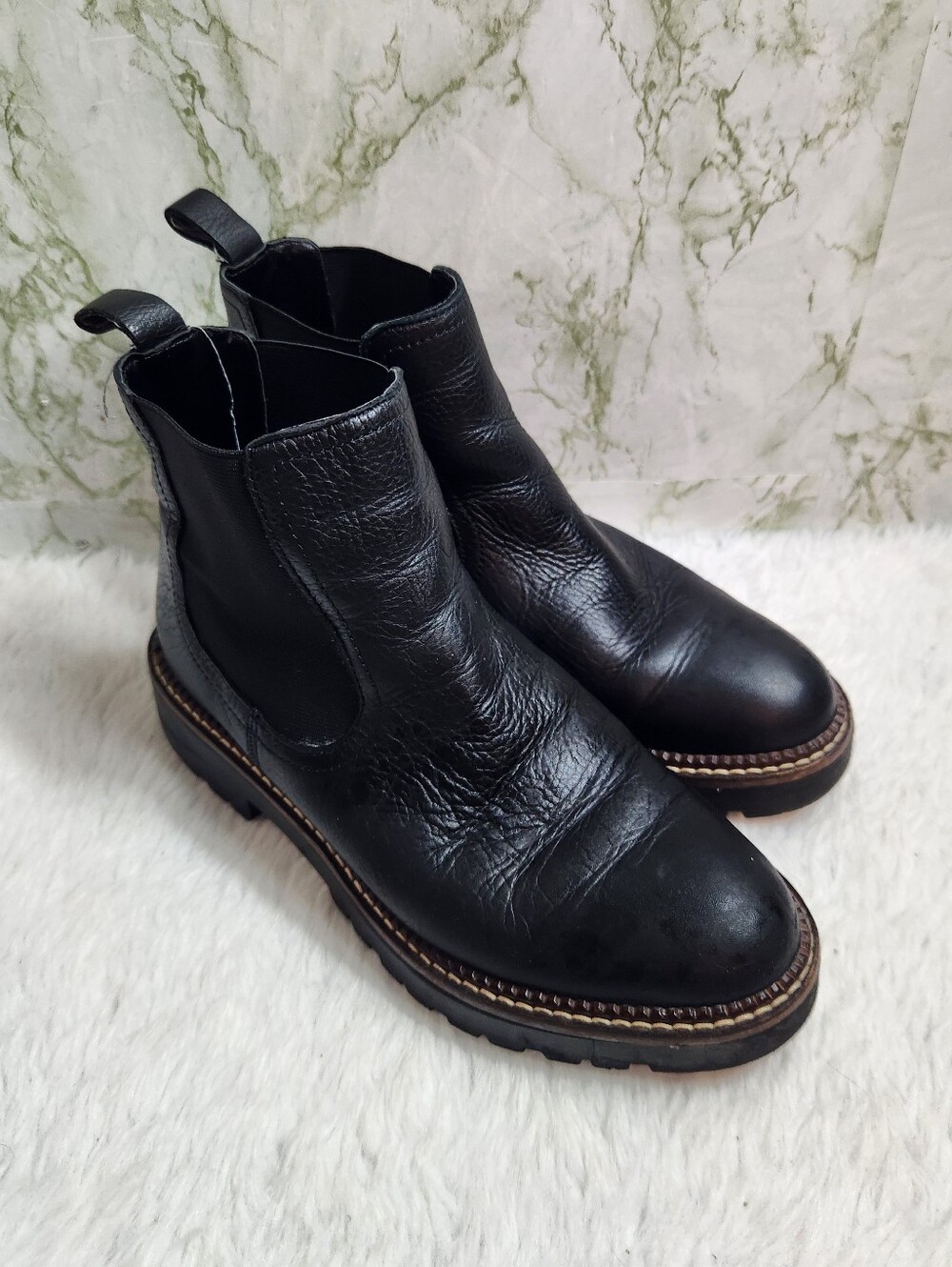 CASLON Black Leather Boots